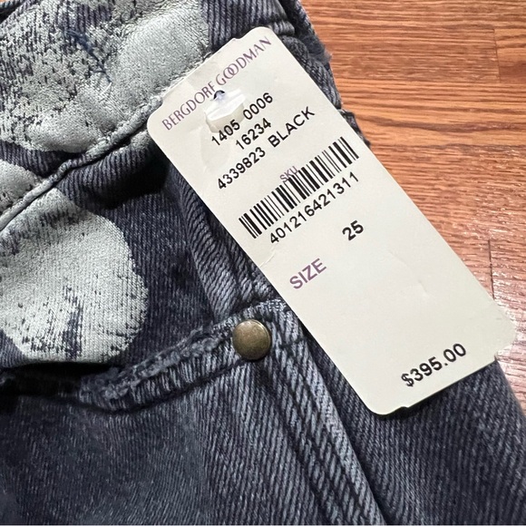 $395 The Great The Hero Black Daisy Stamp Jean Women's Size 25 Made In Usa - Picture 5 of 16